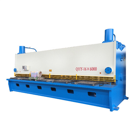 HAAS type hydraulisk guillotine cnc klippemaskine, udstyret med E21S CNC system.