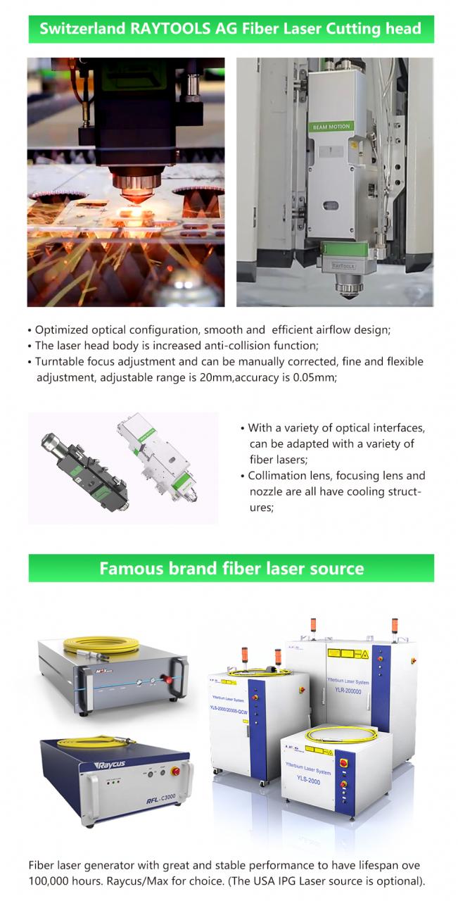 Carbon Jern Aluminium Metal Rustfrit Stål Cnc Fiber Laser Skæremaskine